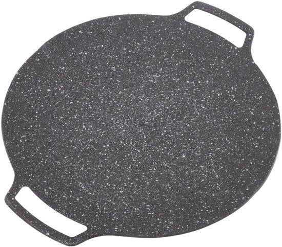 Piastra griglia con rivestimento antiaderente - piastra griglia BBQ coreana - piastra per induzione - piastra da forno - 30cm - lega di alluminio