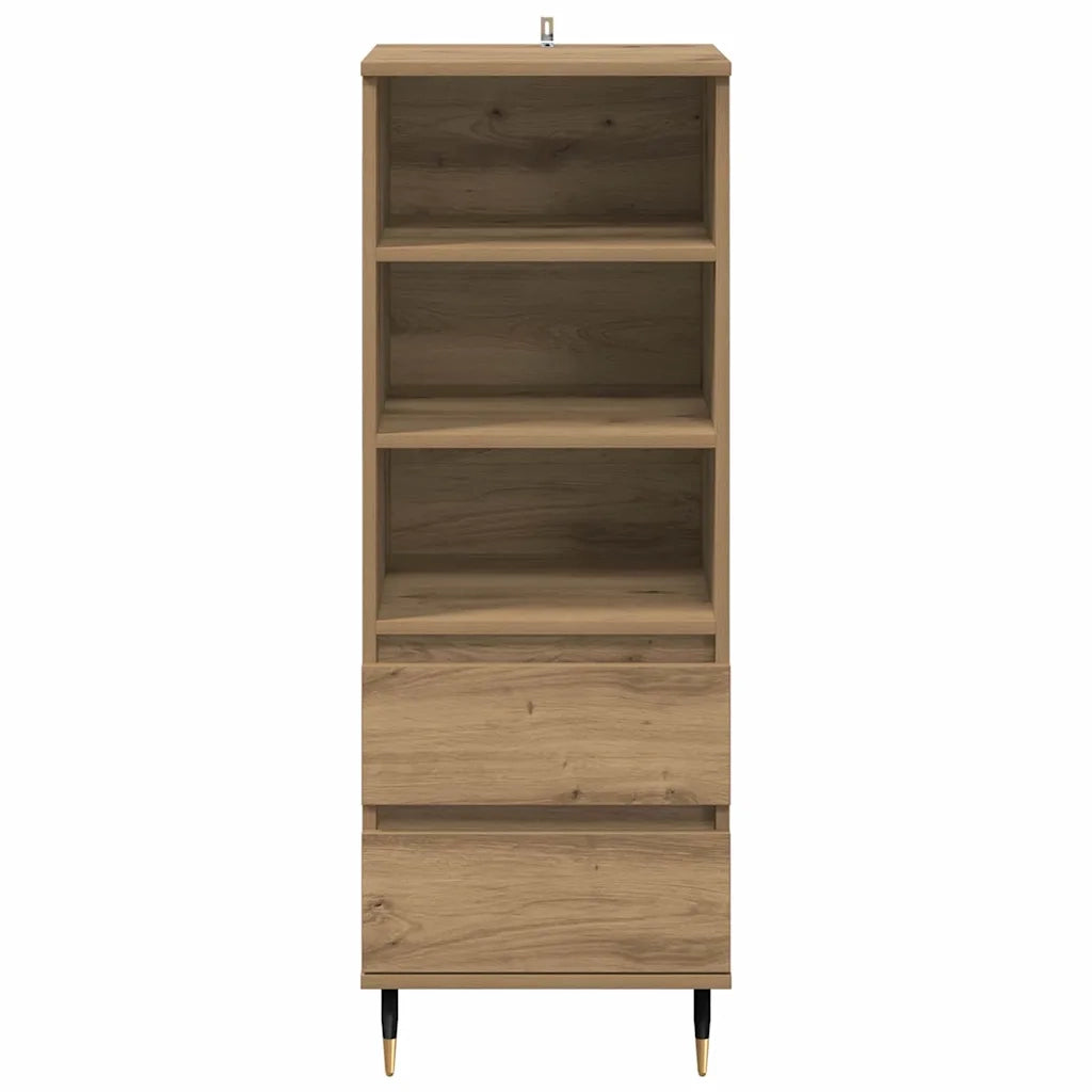 Credenza-Buffet-Armadio da cucina Rovere artigianale 40 x 36 x 110 cm Legno multistrato 563216