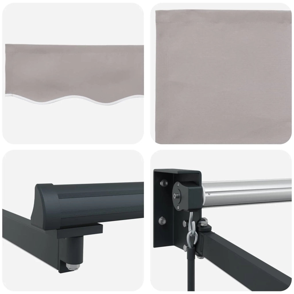 Tenda retrattile manuale con LED 3,5 x 2 m