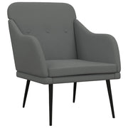 Poltrona | Sedia Relax Grigio Scuro 63x76x80 cm in Tessuto