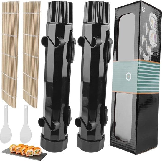 Set per preparazione sushi 2 pezzi rotoli 272 x 55 cm - attrezzo a tubo - facile da utilizzare - sushimatto per principianti campeggio per principianti