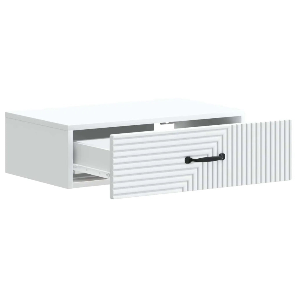 Tavolino da Parete Laterale Bianco 59 x 34,5 x 17 cm 898655