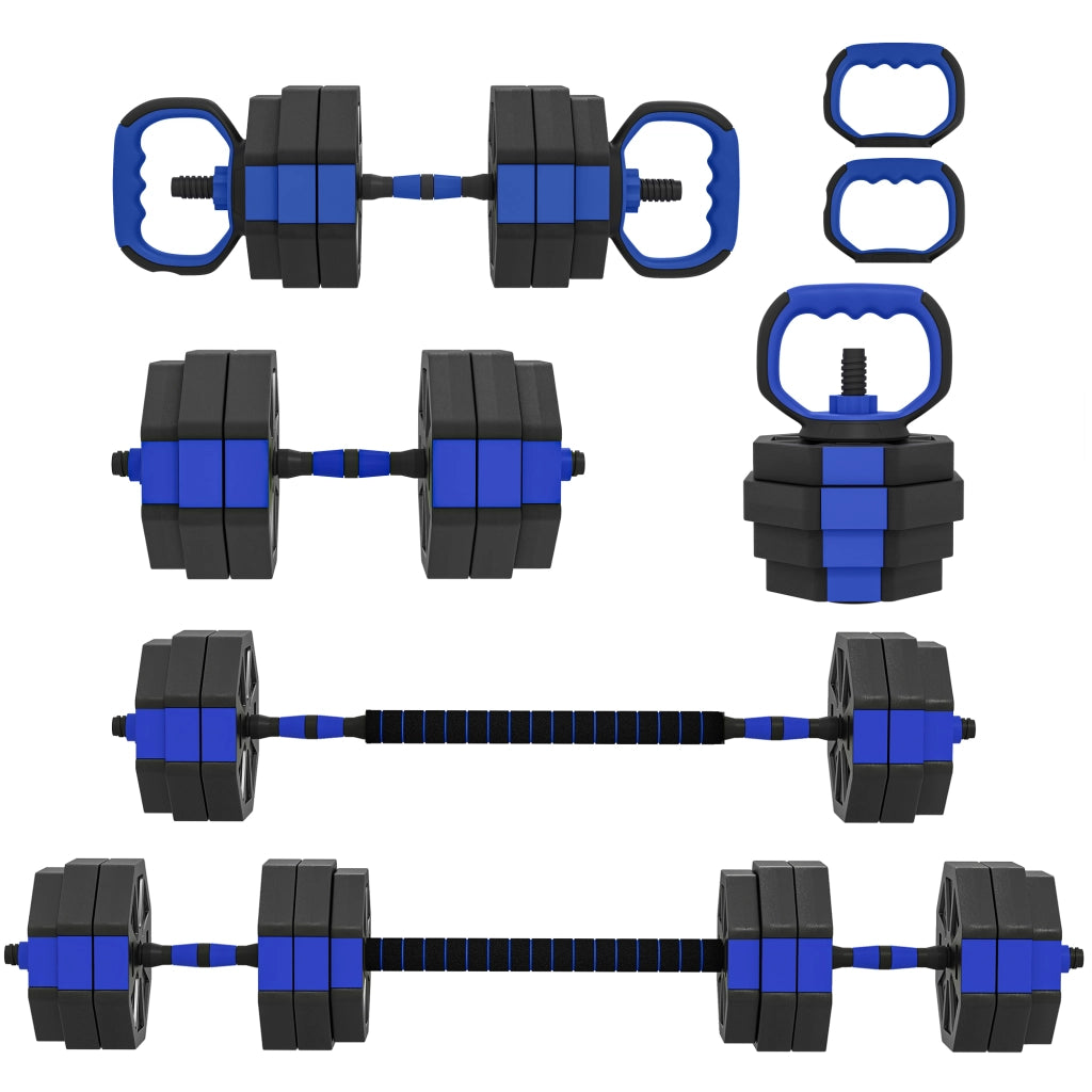 Set di Pesi 6 in 1 Regolabile 30 kg ¨C zephmum ¨C Blu