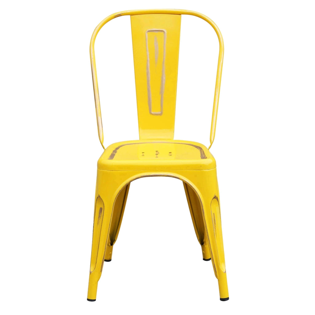Sedia per Sala da Pranzo Industrial in Acciaio cm 35x45x85 - METAL