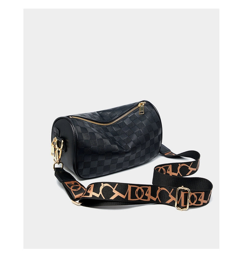 Borsa a tracolla da donna in vera pelle, colore nero.