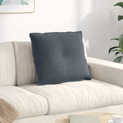 Cuscino per Schiena Grigio scuro 60 x 50 cm Tessuto in Cords 42014676