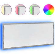 Specchio da Bagno | Specchio decorativo con LED Grigio Sonoma 100x8,5x37cm Truciolato