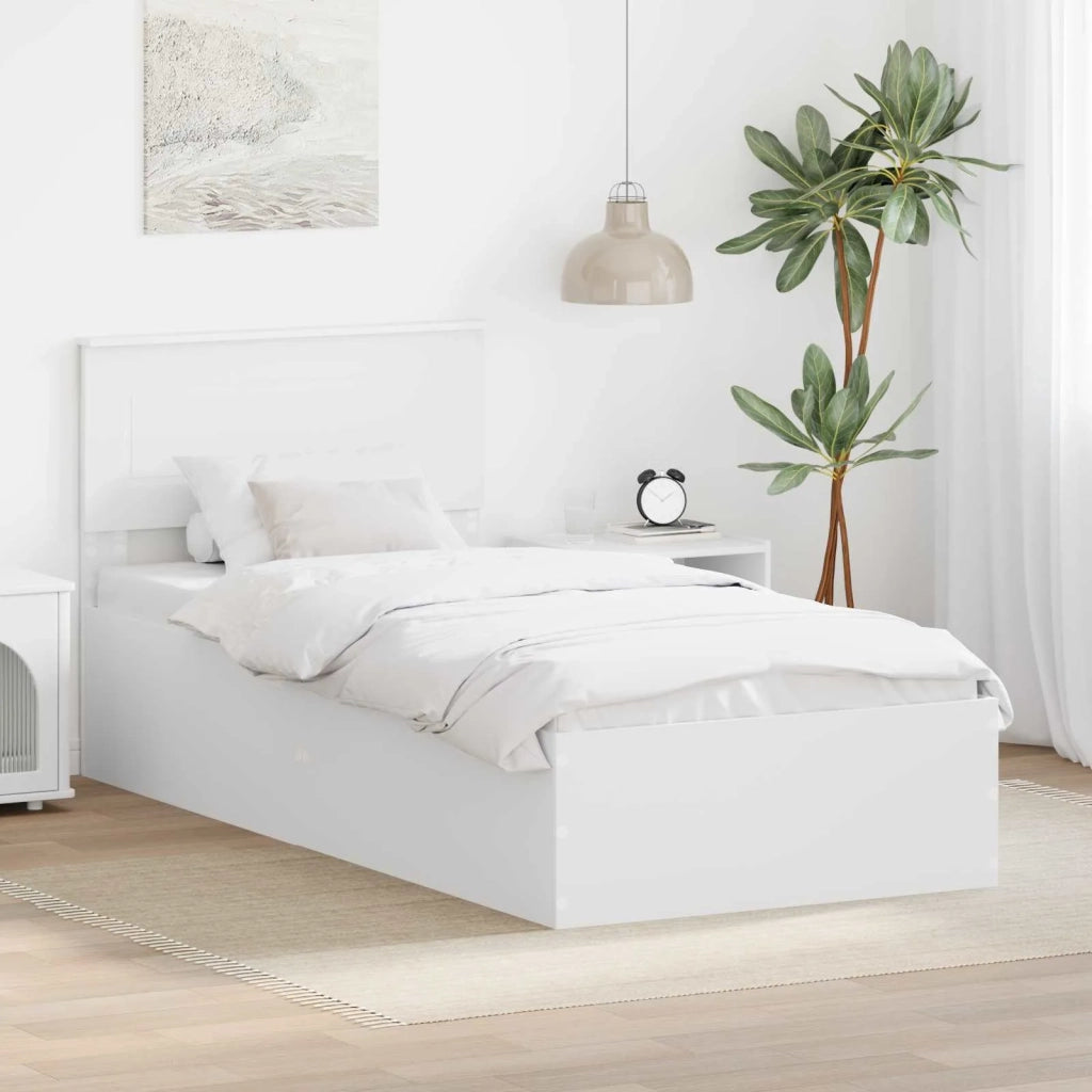 Struttura del letto Bianco 90 x 190 cm Legno multistrato