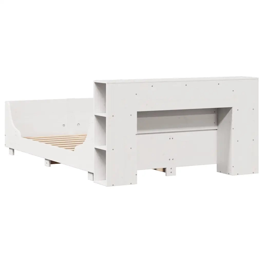 Giroletto senza Materasso Bianco 150x200 cm Legno Massello Pino 3323765