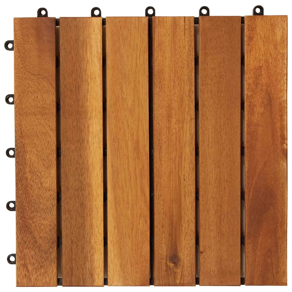 Piastrella per Decking 10 pz Marrone 30 x 30 cm CFW9888200