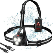 Lampada da corsa con indicatori di sicurezza, strisce USB e angolo di illuminazione regolabile da 120 gradi - ideale per la corsa, lo sport, gli uomini, il jogging, la camminata, gli sport all'aperto