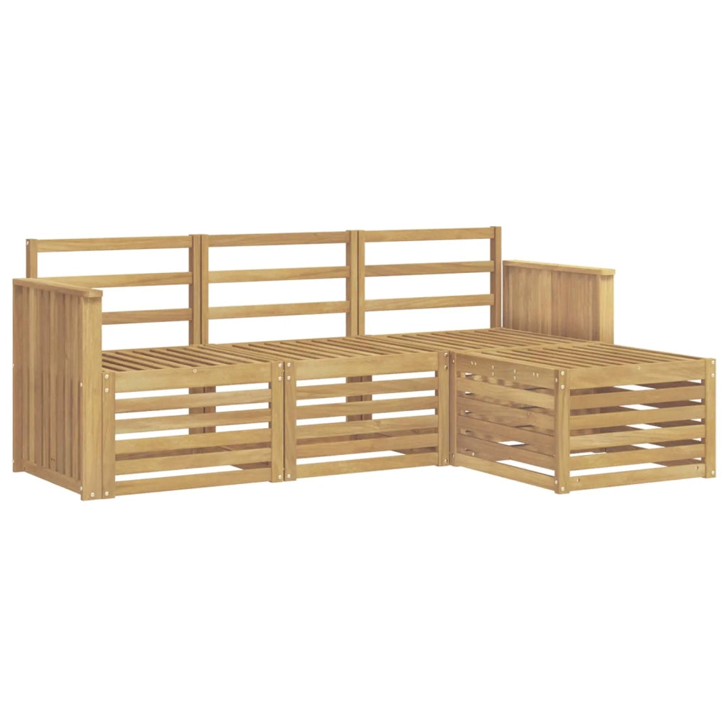 Set di divani da esterno 4 pcs Bianco 189,5 x 122,5 x 73 cm 3391629