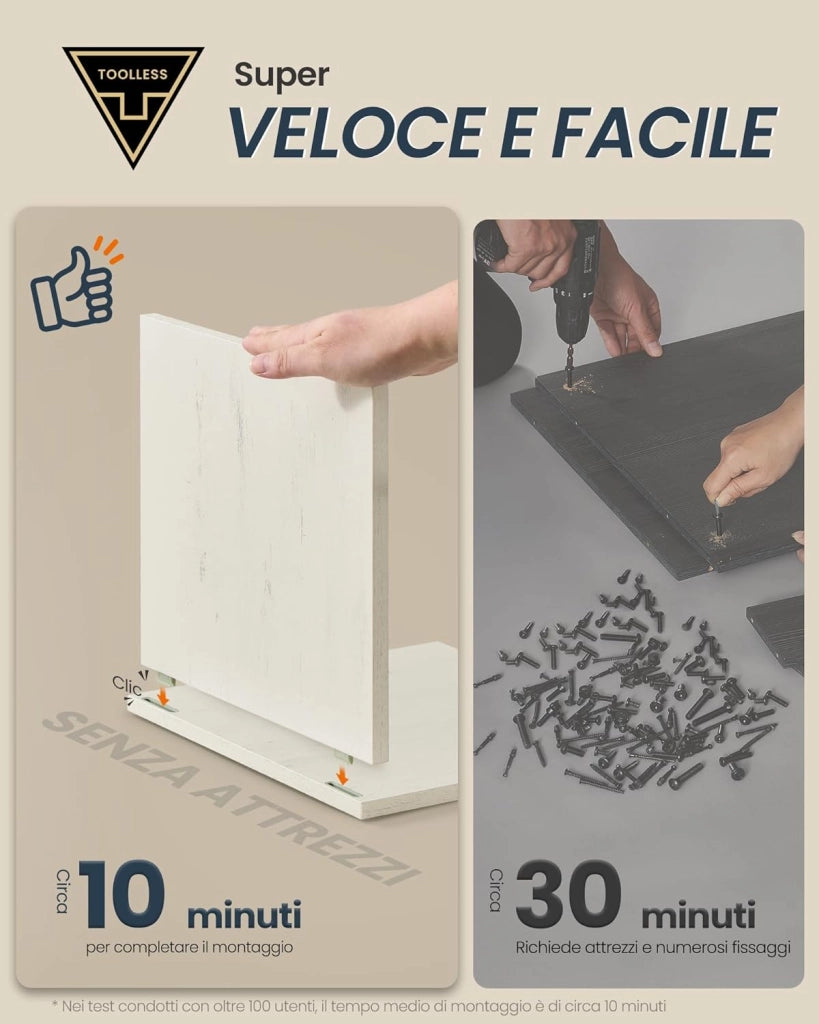 Bathroom Vanity Unit, Toolless Toolless Quick Assembly, Washbasin Cabinet with Adjustable Shelf with or Without Column, Vintage White BBC223WJ01