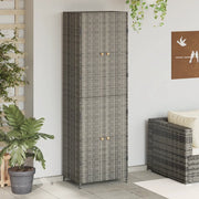 Armadietto Portaoggetti da Giardino 59x40x180 cm in Polyrattan 319873