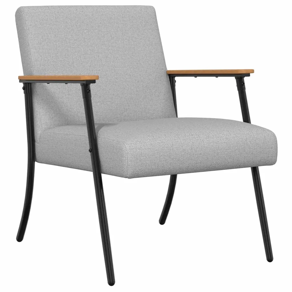 Poltrona-Divano Sedia-Poltroncina Grigio Nuvola Tessuto 242809