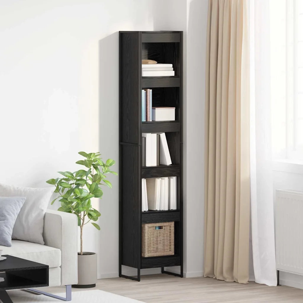 Armadio per Libri Rovere Nero 40 x 30 x 189,5 cm 886378