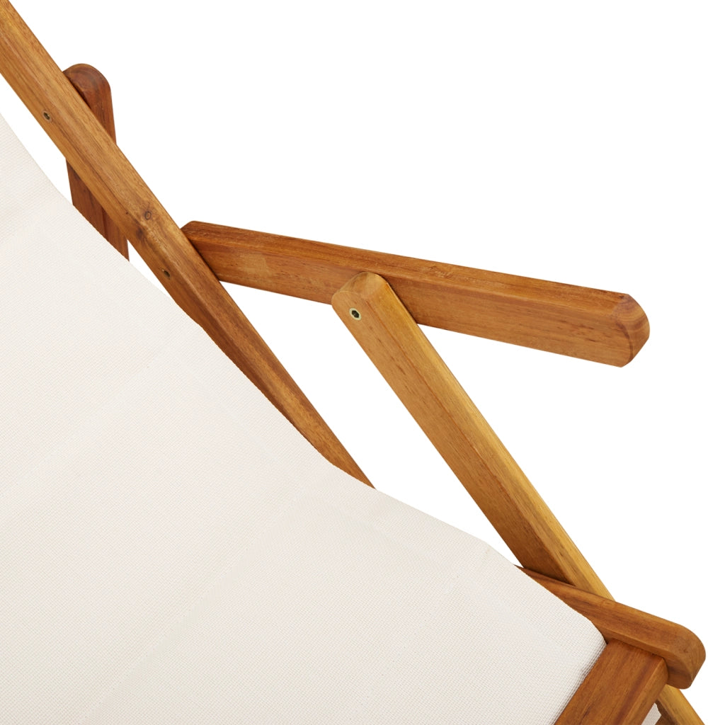 Sdraio pieghevoli  2 pezzi Grigio chiaro in legno massello di acacia e Textilene