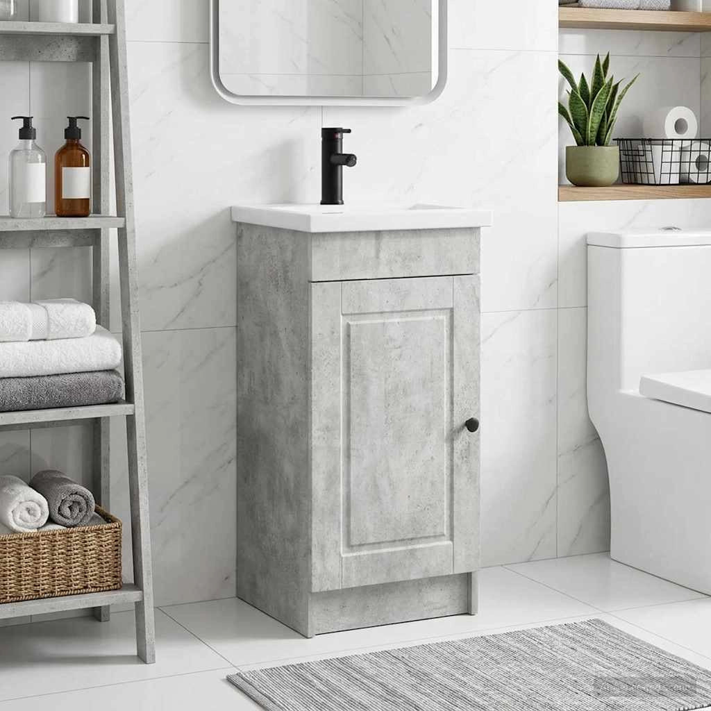 Mobile da bagno con lavabo Grigio Cemento 42 x 40 x 84,5 cm 890057