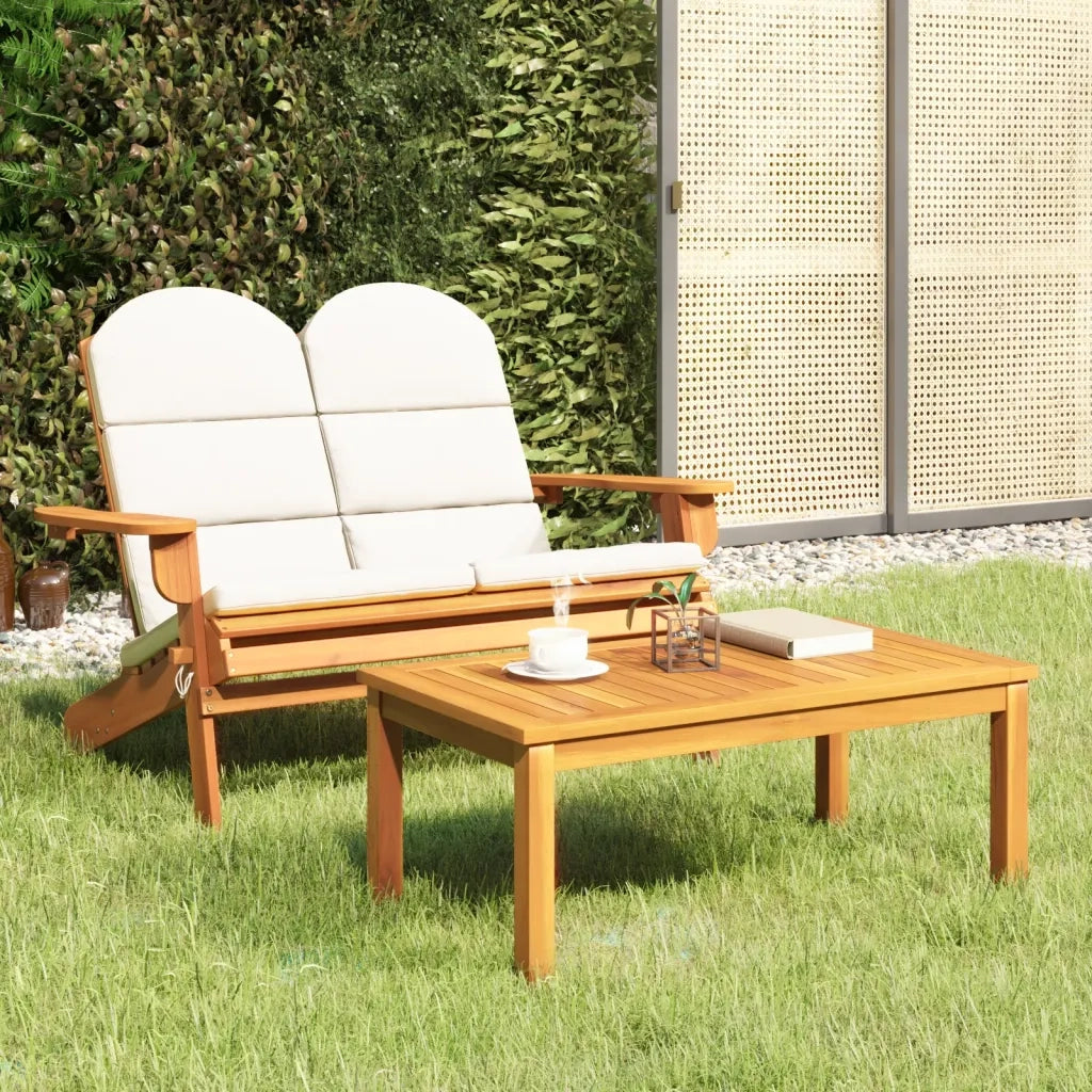 Set Salotto da Giardino Adirondack 2pz | Set di Mobili da Esterno Legno Massello di Acacia