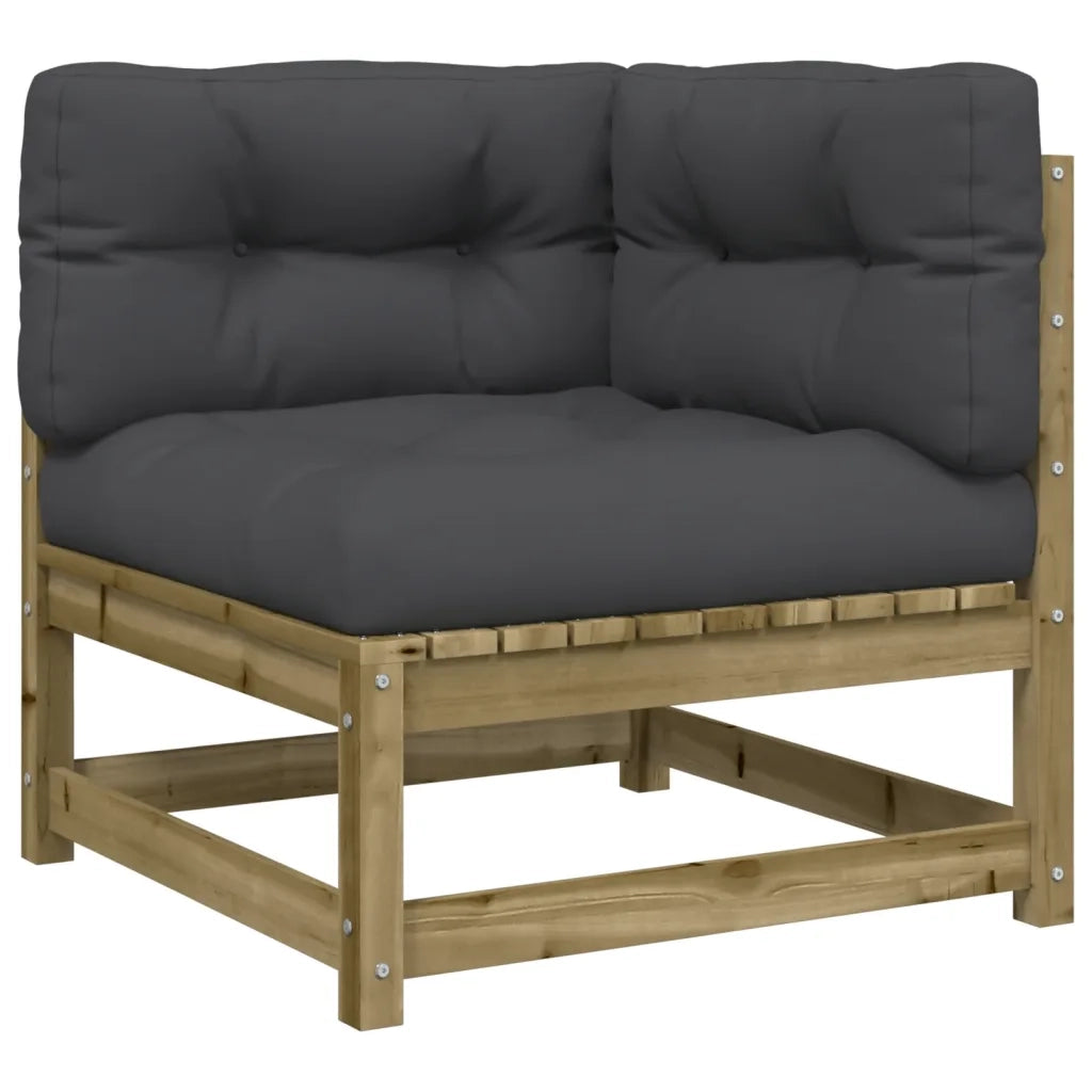 Set Divani da Giardino 3pz con Cuscini Legno Impregnato di Pino 3295834