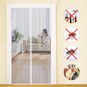 Tapparelle per porte e finestre - 80x210cm - reticolo ultrafino - chiusura magnetica per tapparella - chiusura magnetica automatica - tende contro insetti e zanzare - non necessario adesivo - tapparelle magnetiche morbide per porte - S