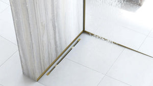 Pannello Frontale Per Piatto Doccia 120cm Brush Gold