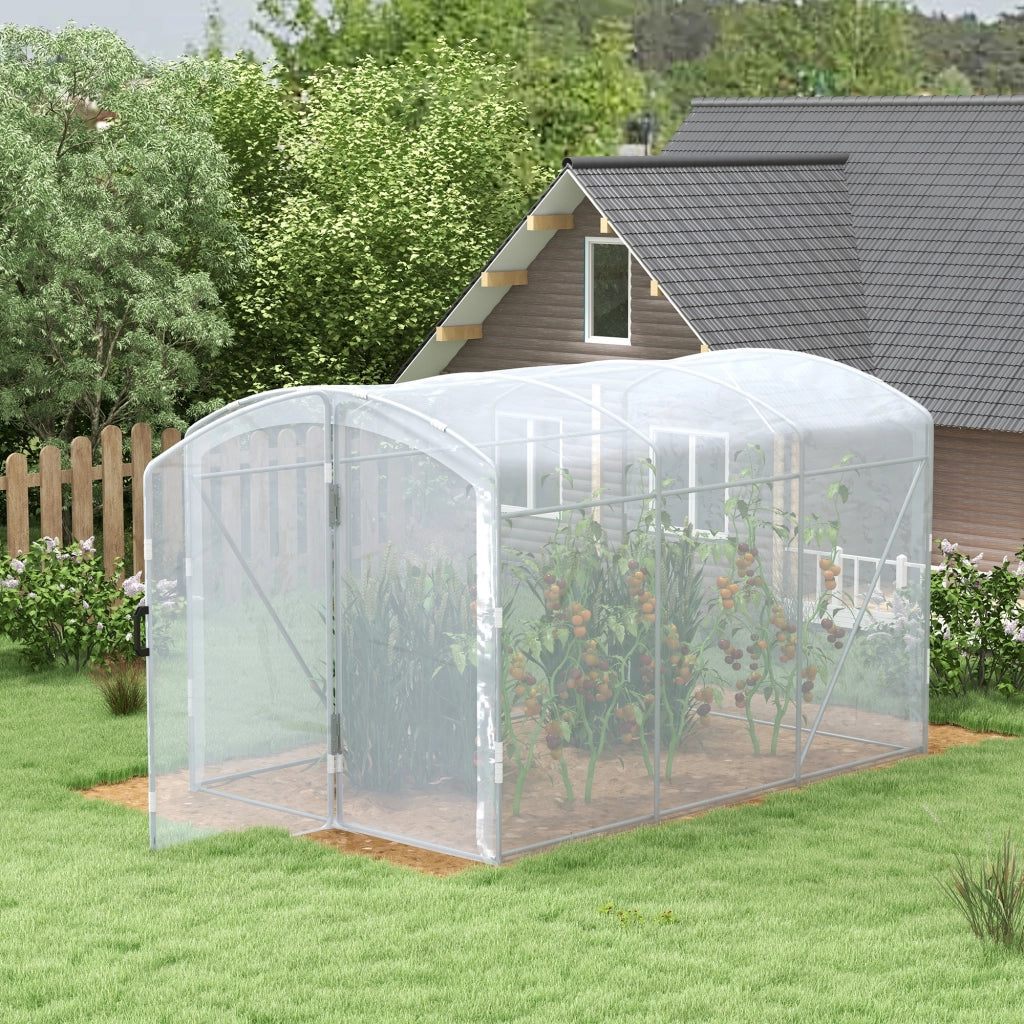 Serra Tunnel Camminabile ¨C Zephmum ¨C Grigio Trasparente Acciaio 3x2x2m