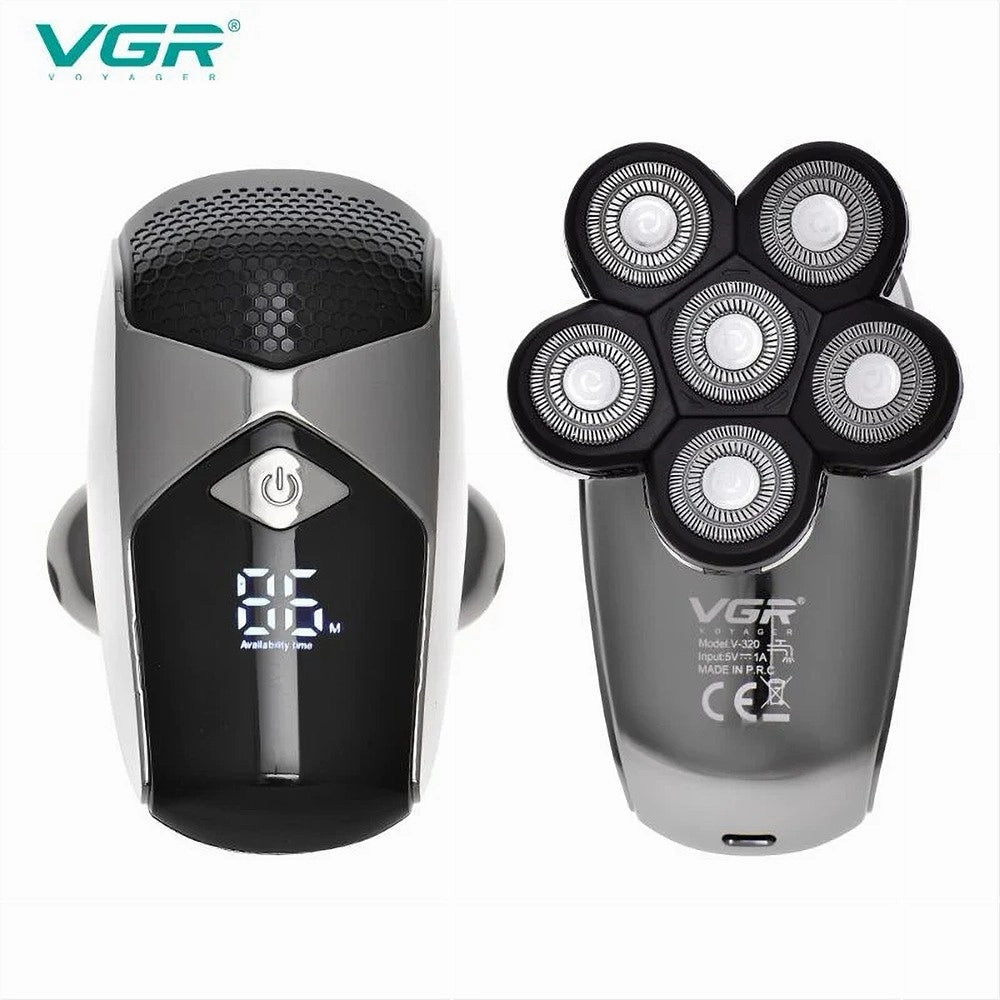 Trade Shop - Rasoio 5in1 Led Elettrico Cordless Usb Ricaricabile Ipx6 Impermeabile Vgr V-320 -