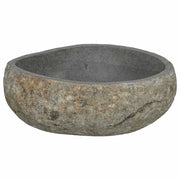 Basin in pietra fluviale Grigio chiaro 45 x 35 x 15 cm CFW3818963