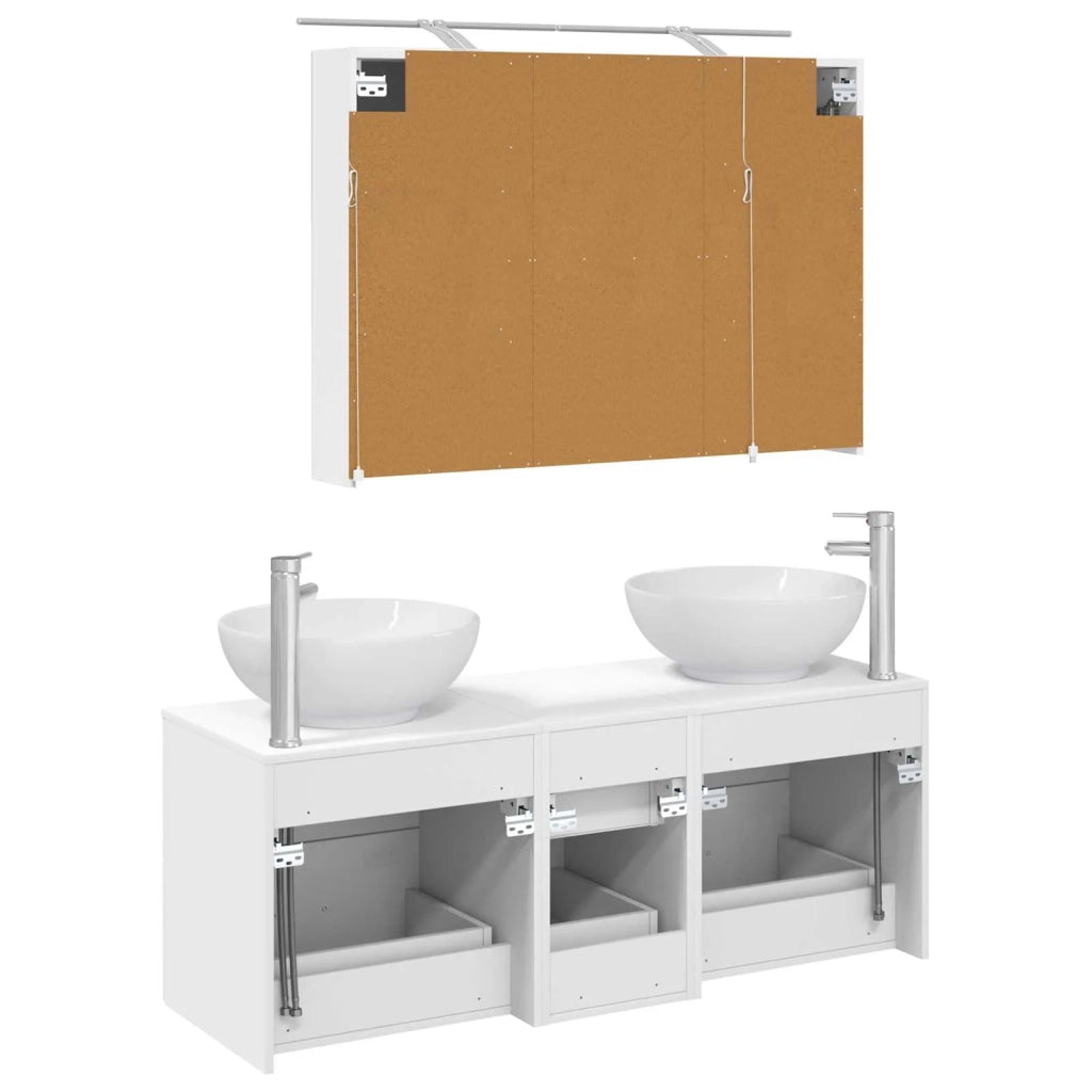 Set di mobili per il bagno 4 pcs Bianco 3406975