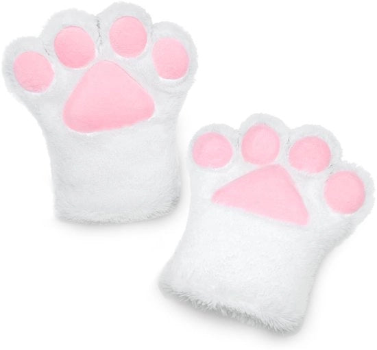Costumi da gatto in pelliccia per bambini, con guanti e accessori