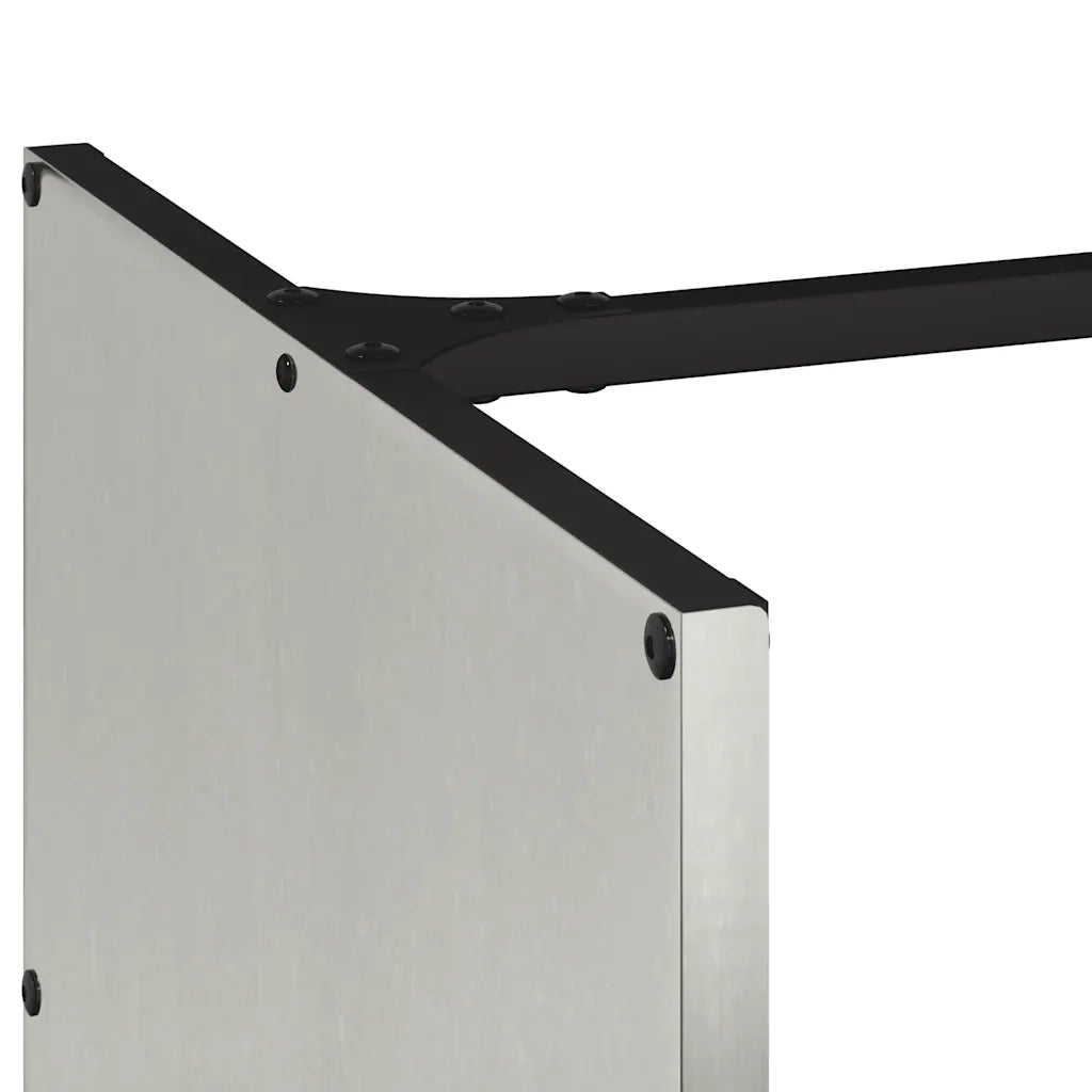 Rastrelliera per Legna da Ardere-Portalegna 40x40x40 cm in Acciaio Inox 335786