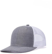 Cappello da Trucker per Uomo - Cappello da Baseball per Uomo Respirante - Cappello da Baseball per Uomo e Donna - Grigio Heather e Tessuto Mesh Bianco