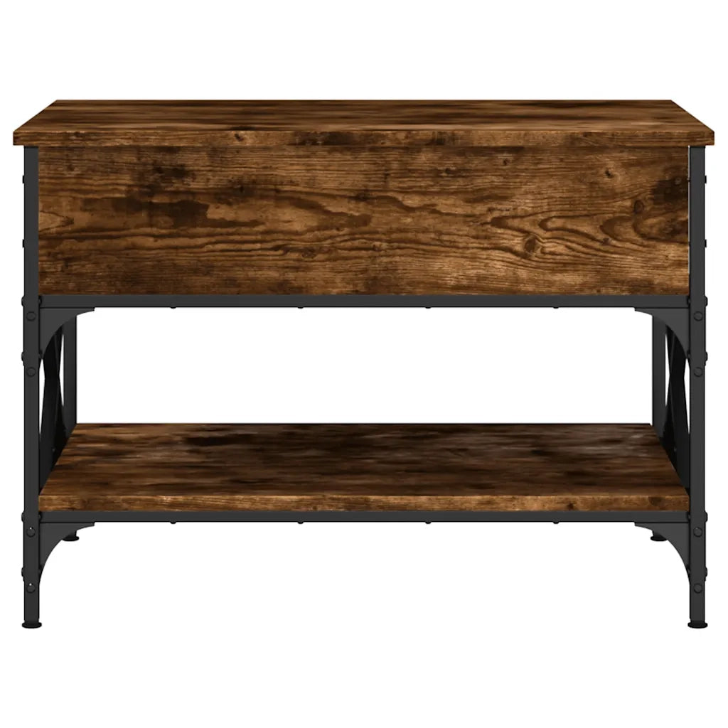 vidaXL Tavolino Salotto Rovere Fumo 70x50x50 cm Multistrato e Metallo
