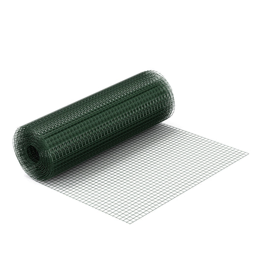 Rete da voliera verde Maglie quadrate 12x12mm Rotolo da 10m alto 100cm In acciaio zincato