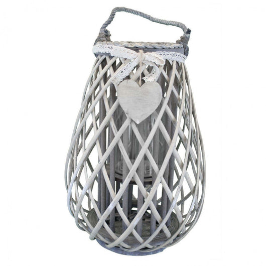 Lanterna Simonne   in Vimini Grigio
