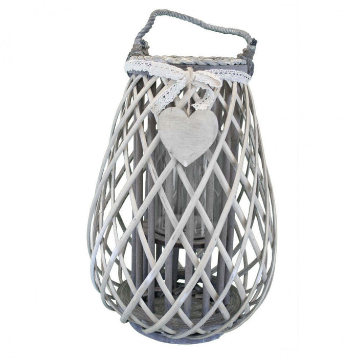 Lanterna Simonne   in Vimini Grigio
