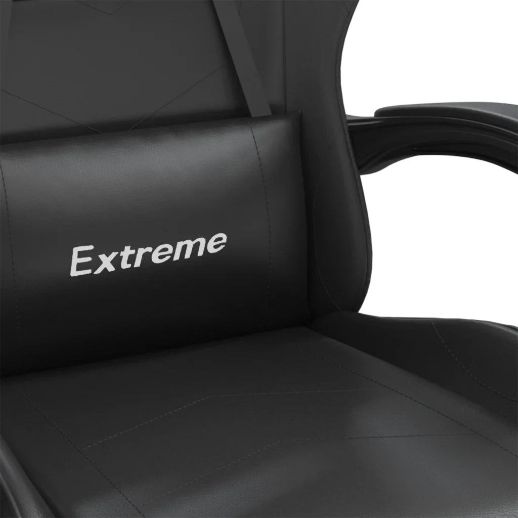 vidaXL Sedia da Gaming Girevole Nera in Similpelle
