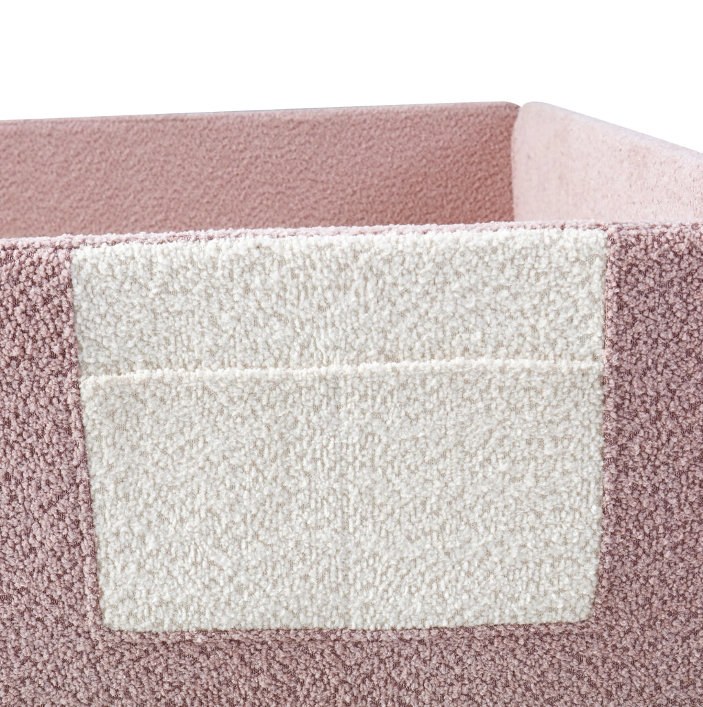 Letto imbottito 140x190 cm con sponde rimovibili e tasca laterale in velluto rosa