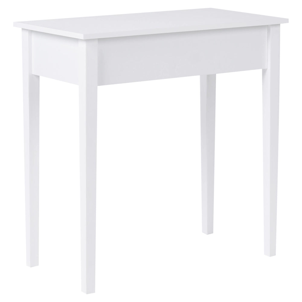 Consolle bianca con gambe in legno MDF 75 x 40 cm con cassetti Arredamento per ingresso soggiorno e camera dei bambini