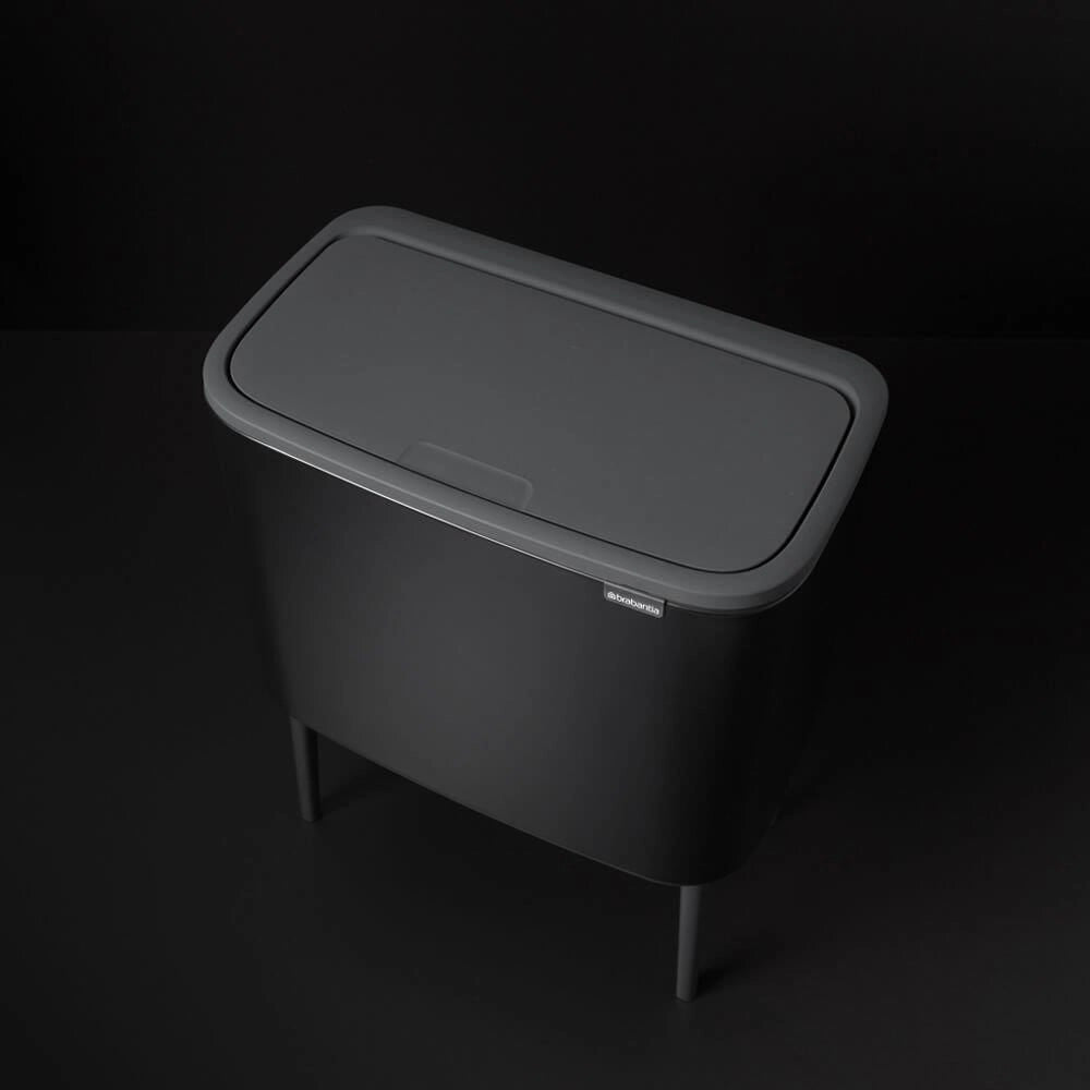 Brabantia 316203 Bo Touch Bin Pattumiera 2 Secchi 11+23 Litri Apertura Soft-Touch Piedini Regolabili colore Nero Opaco