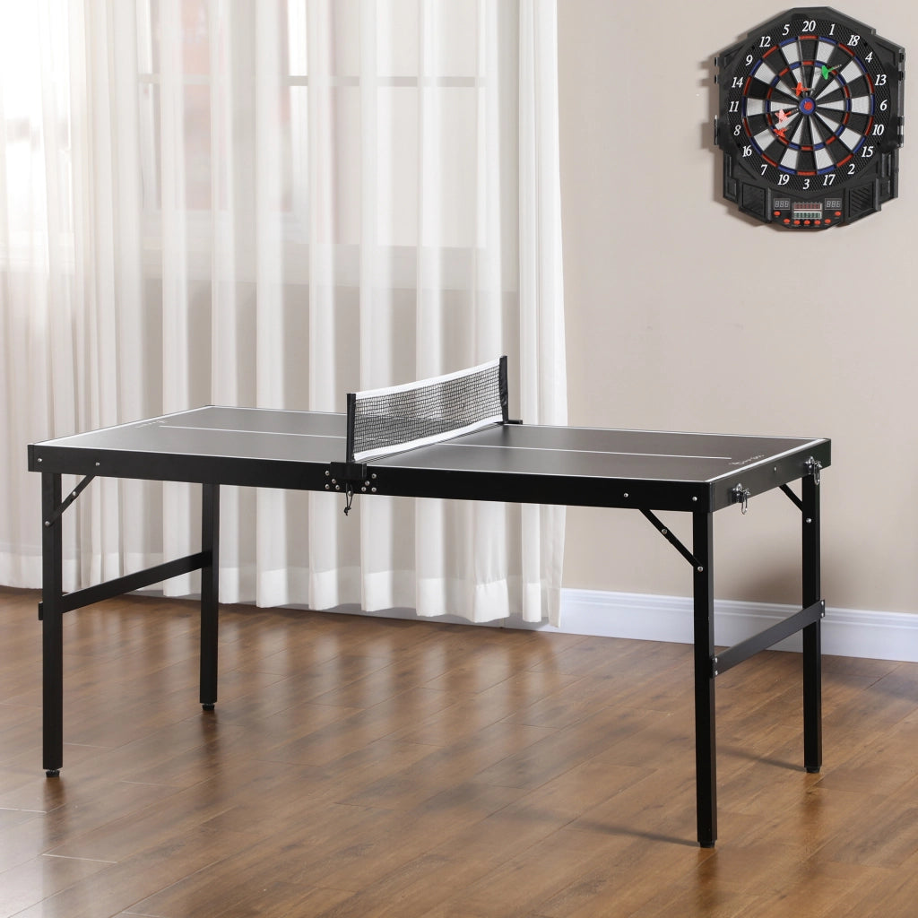 Tavolo da ping pong pieghevole ¨C Xylo ¨C telaio alluminio nero 152x76x72 cm