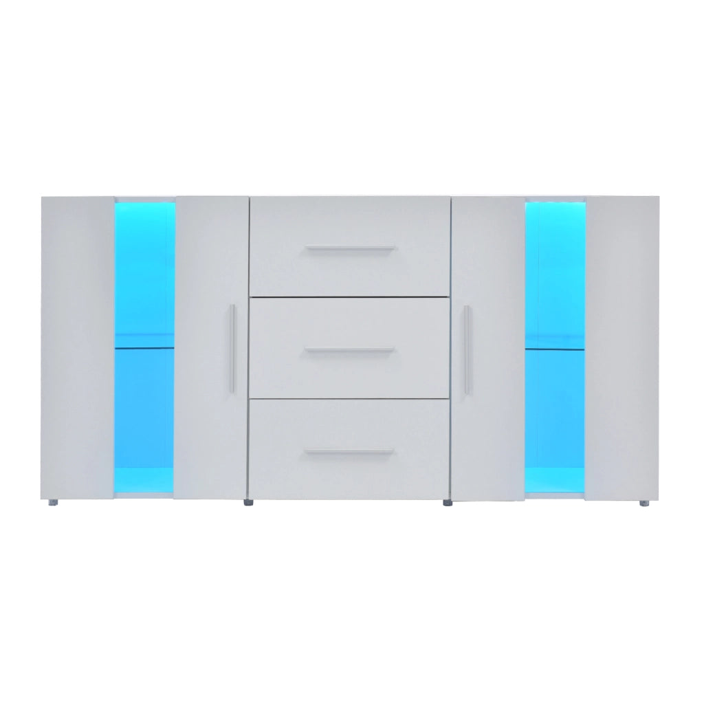 Mobile TV con LED e 3 cassetti, 140x35x70 cm