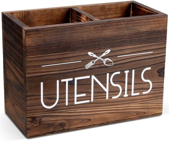Organizzatore in legno per la cucina - 1 pezzo - Legno - 23 cm x 11 cm x 16,5 cm
