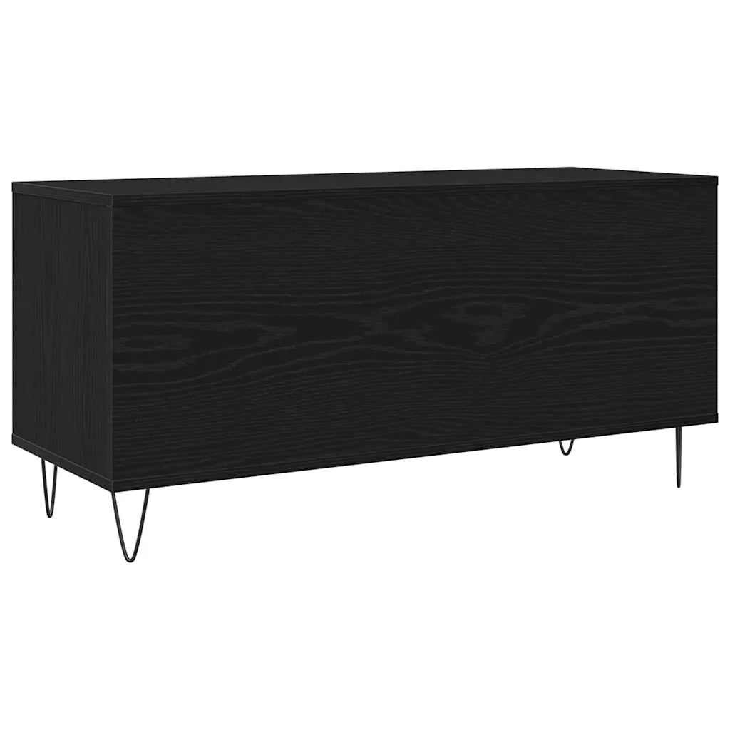 Mobile porta vinili Rovere Nero 100 x 38 x 48 cm 862904