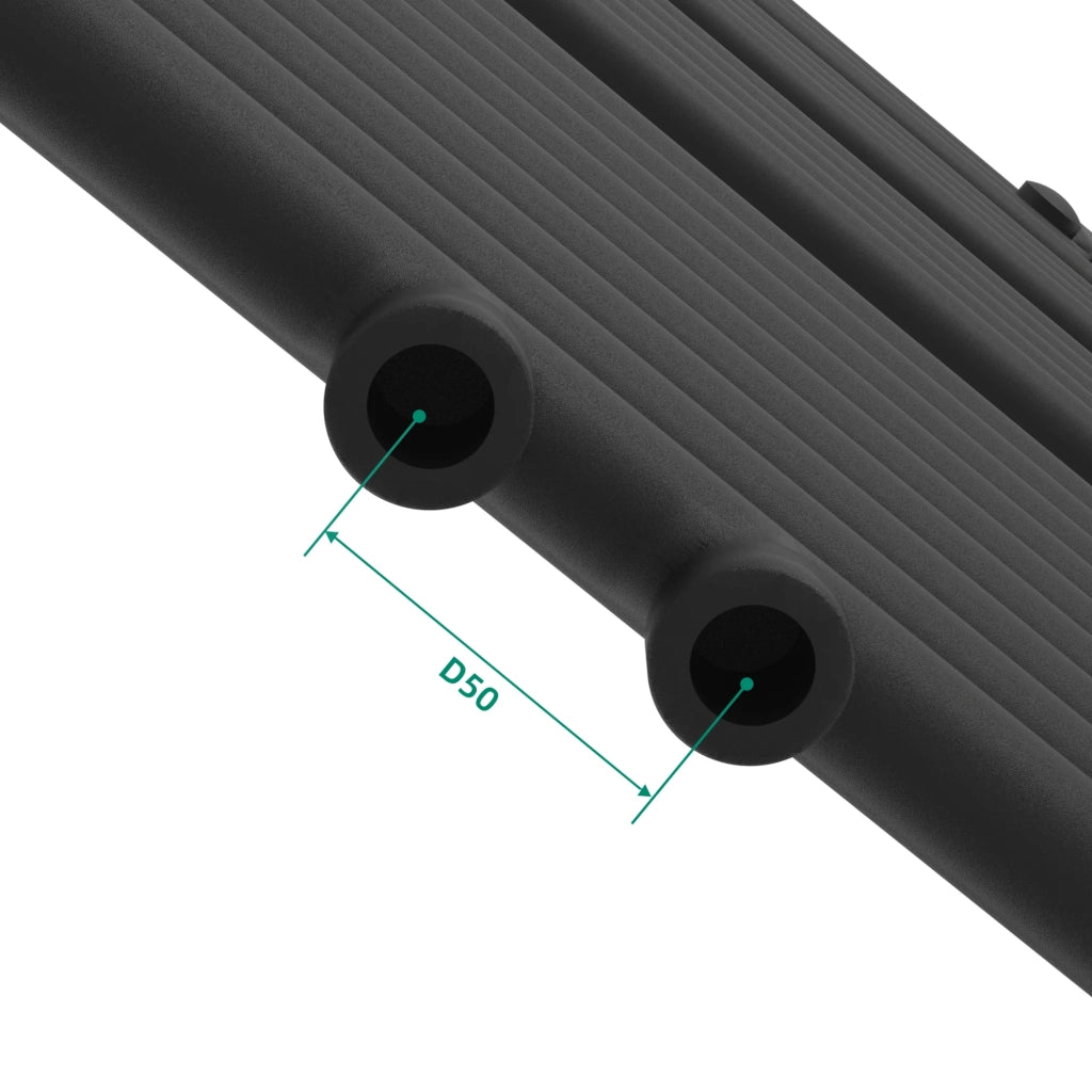 Radiatore scaldasalviette da bagno acciaio 120 x 60 cm nero 03_0010418