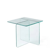 TAVOLINO Laterale 45x45x51 cm Vetro Trasparente