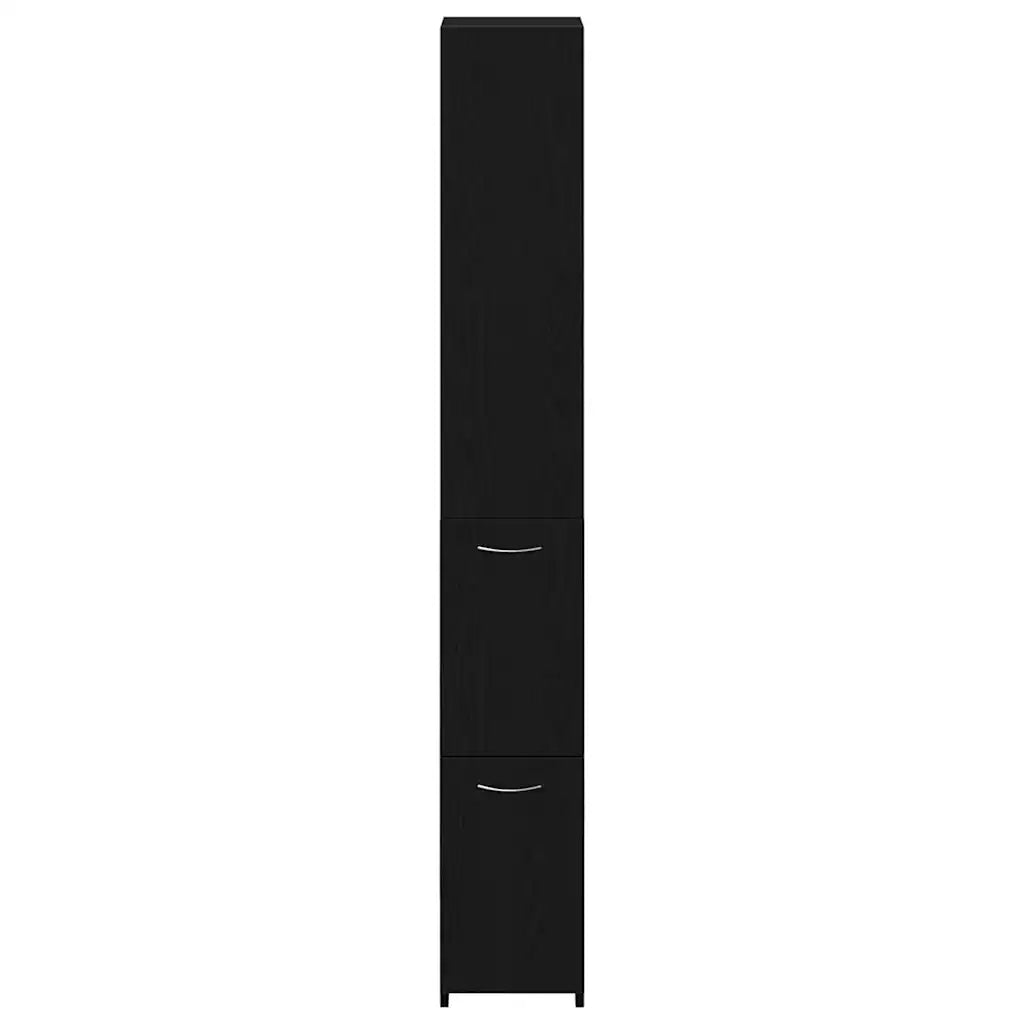 Mobile da Bagno Rovere Nero 25 x 25 x 170 cm Legno multistrato 862669