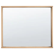 Specchio da parete in truciolato di legno chiaro 80 x 65 cm Rettangolare Accento decorativo Stile scandinavo