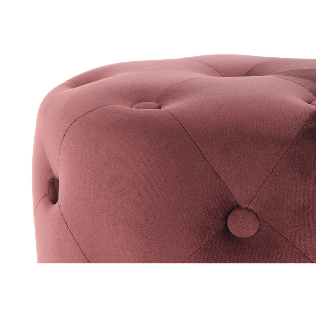 Pouf contenitore Piano in velluto bordeaux e oro